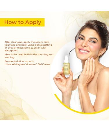 Lotus Herbals Whiteglow Vitamin C And Gold Radiance Face Serum | For Dull & Dry Skin | Brightening & Hydrating | 30ml - Buy Online on GoSupps.com