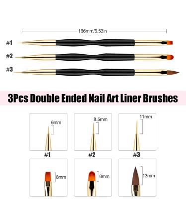 Hanyousheng Nail Brush Set - 8 Piece Set for Nail Art | Fine Gel & Liner Brushes for Salon & Home Use - Buy Online on GoSupps.com