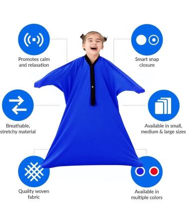 Body Sock Sensory Sox Deep Pressure Stimulation Suitable age 3-18 sensory durable seams asd child stretchy for Children and Adults with Sensory Proceessing Disorders or Autism ( Color : Blue Size : L/Large-71*142cm Blue - Buy Online on GoSupps.com