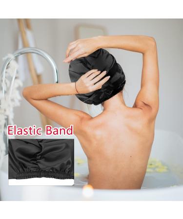 Mulberry Silk Hair Wrap for Sleeping | Double-Sided Sleep Cap | Silk Bonnet for Curly Hair | Black - Buy Online on GoSupps.com