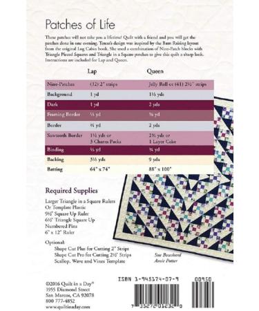 Patches of Life Quilt Pattern - Quilt in a Day | Shop Now - Buy Online on GoSupps.com