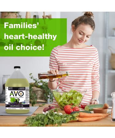 AVO 100% Grapeseed Oil - Non GMO, 1 Gallon, No Preservatives Added - Buy Online on GoSupps.com