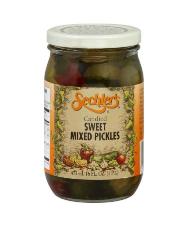 Sechler's Candied Sweet Mixed Pickles, 16 Ounce (Pack of 6) - Buy Online on GoSupps.com