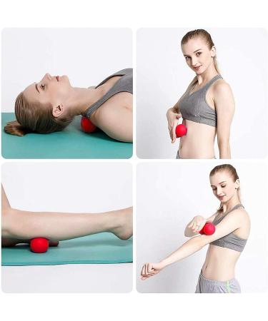 Wovte Silicone Massage Lacrosse Ball for Sore Muscles - Deep Tissue Relief for Shoulders, Neck, Back, and Feet - Trigger Point Therapy for Muscle Knots - Ideal for Yoga and Myofascial Release - Red - Buy Online on GoSupps.com