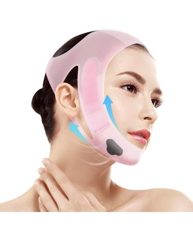 V Line Face Lift Tape Silicone Chin Strap Reusable Soft Lifting Strap for Women and Men 23-27in