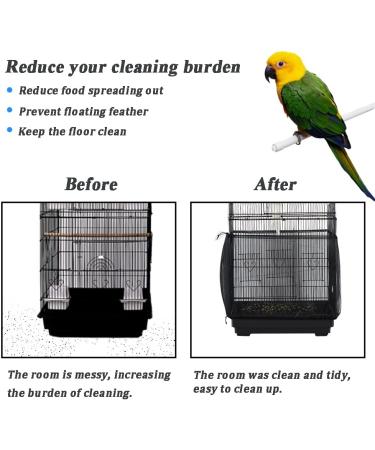SYOOY Birdcage Seed Catcher - 3 Piece Set for Parrot, Parakeet, Macaw - Adjustable, Durable, Breathable Nylon Mesh Net Skirt Guard - Washable Material - Fits African Round & Square Cages - Buy Online on GoSupps.com