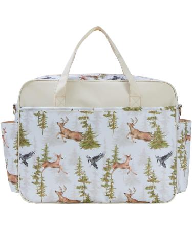 Kamay's Waterproof Mummy Diaper Bag with Changing Mat - White Pine Tree Elk Eagle Design - Buy Online on GoSupps.com