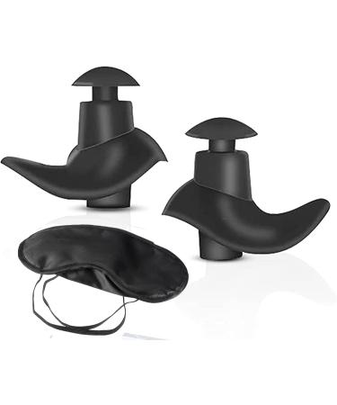 Macrohu Silicone Waterproof Earplugs for Sleeping | Reusable Soft Earplugs for Snoring Swimming & Hearing Protection - Black (Size S) - Buy Online on GoSupps.com