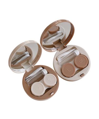 Solustrie 2 sentences Colored contact lenses contact lens container eye contact case travel case for contact lenses Small contact lens container lens container ABS travel make-up lenses invisible