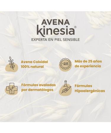 Avena Kinesia Alcohol Free Emollient Bath Gel for Sensitive and Atopic Skin - 100% Natural Oatmeal Hypoallergenic Formula - 750ml Bottle - Buy Online on GoSupps.com