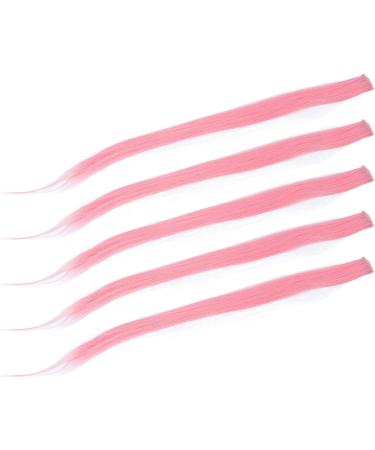 Colorful Lop Ears Wig Colorful Straight Hair Extensions Girls Daily Prom Hairpin (Light Pink) - Buy Online on GoSupps.com