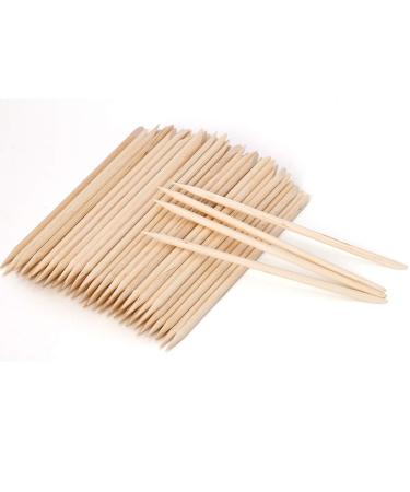 Adecco LLC Orange Wooden Cuticle Sticks - Manicure & Pedicure Tool (50-Pack) | 110mm - Buy Online on GoSupps.com