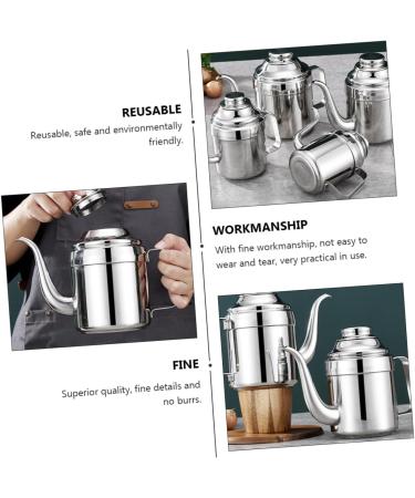 Alipis Oil Can Oil Pourer Bacon Container Household Vinegar Bottle Kitchen Stainless Oil Cruet Olive Oil Decanter Vinegar Dispenser Kitchen Supplies Stainless Steel Leakproof - Buy Online on GoSupps.com