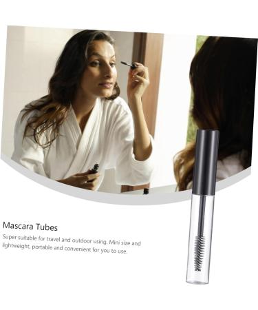 Outanaya 1 Set Mascara Tube Funnel DIY Mascara Clear Lash Mascara Clear Mascara for Eyelashes Plastic Black - Buy Online on GoSupps.com