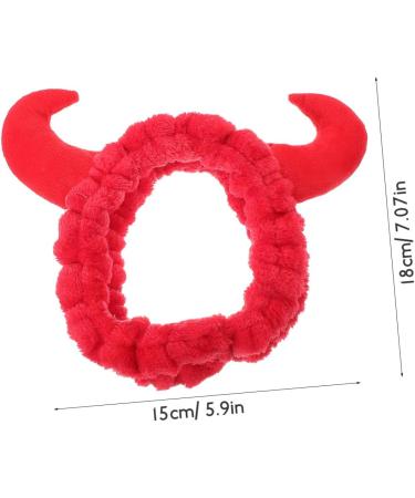 IWOWHERO Hair Band Headband Fluffy Spa Headbands Headband Face Washing Headbands Women Cartoon Facial Headbands for Women Trumpet Hair Ties Spa Hair Bands Miss Make up Red Accessories Plush One Size Red - Buy Online on GoSupps.com
