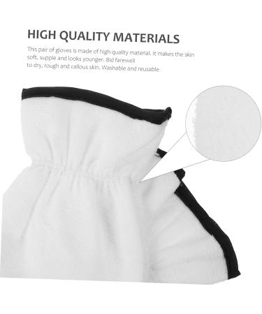 Housoutil 1 Pair Wax Essential Oil Gloves Moisturizing Hand Gloves Hand Care Skin Care Gloves Heat Preservation Mitten Thickened Gloves Take a Bath Polyester Hand Mask Work White - Buy Online on GoSupps.com