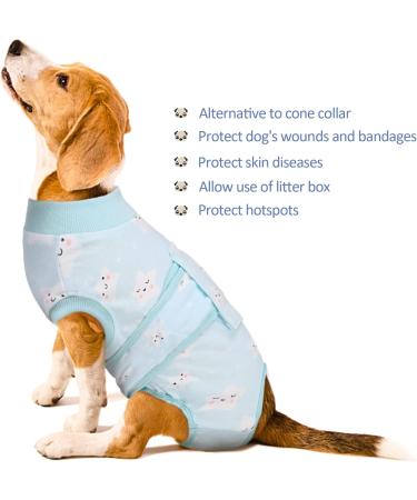 Kuoser Dog Recovery Bodysuit for Male & Female Dogs - Breathable Leakage Protection Anti-Lick Surgery Suit (Size M Green) - Buy Online on GoSupps.com