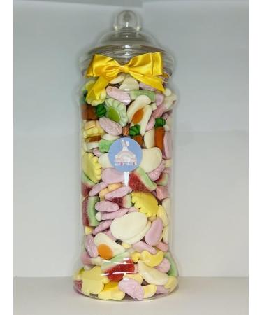 Happy Easter Bunny Filled Pink Pick N Mix Gummy Sweet Jar Gift Present 2.5l - Buy Online on GoSupps.com