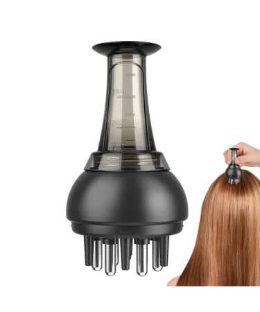 Scalp massage brush scalp massager hair oil applicator scalp Applicator comb hair root treatment applicator hair root massage Applicator head massage applicator k me black