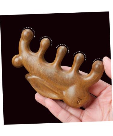 Gogogmy Green Sandalwood Massage Comb - Portable Antistatic Wooden Scalp Ridge Tool for Head Massage & Hair Care - Buy Online on GoSupps.com