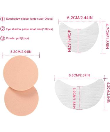 200 Pcs Eyeshadow Gel Pads & Stencils - Eye Gel Pads for Eyelash Extensions & Makeup - Facial Color Sponge Pack - Buy Online on GoSupps.com