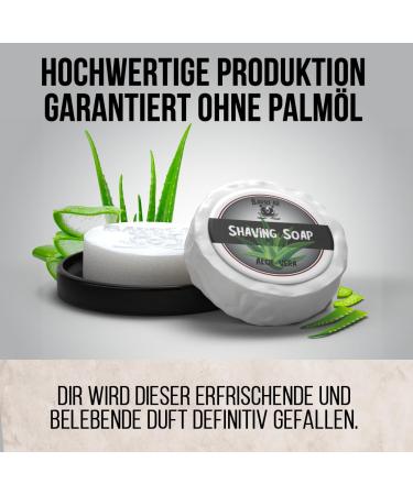 Barbear Shaving Soap de Luxe 100g | Vegan Razor Cream Alternative | Handmade Aloe Vera Foam | International Shipping - Buy Online on GoSupps.com