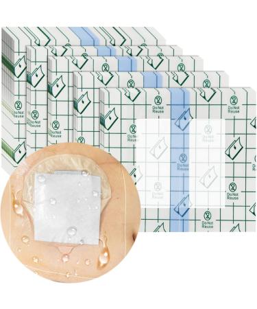 25 Pcs Waterproof Stoma Shower Cover 9"x9" Ostomy Bag Protector Shield Film Bandage Adhesive Dressing for Colostomy Pouch Supply Bath Guard Accessory 9x9 inch (Pack of 25) - Buy Online on GoSupps.com