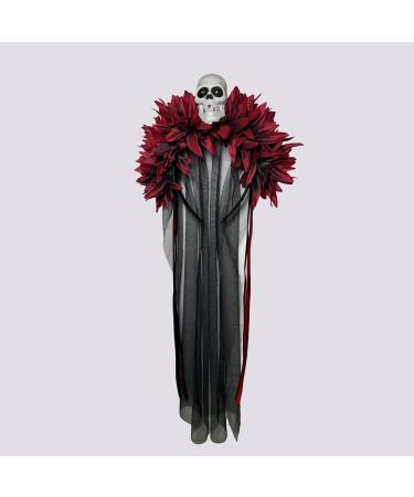 amangul Halloween Long Lace Skull Headband Decorative Headdress Ornament for Adults Women Teenager Girl Costume(Pink) - Buy Online on GoSupps.com