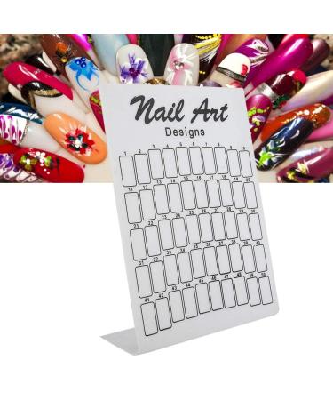 Nail Stand for 50 Cells - Nail Polish Display & Art Sample Color Cards - Transparent & Natural Colors - Buy Online on GoSupps.com