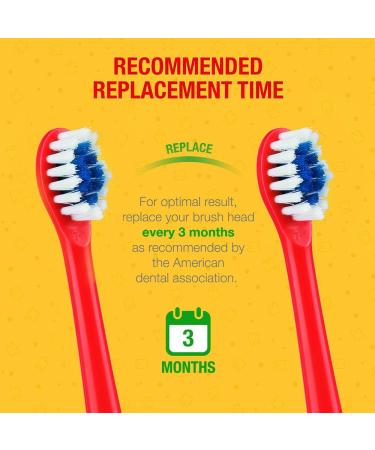 4-Pack Replacement Toothbrush Heads for Sonic V200 Kids Electric Toothbrushes - End-Rounded Soft Bristles, 7X More Plaque Removal, Comfortable & Efficient Clean Teeth - Perfect for Kids - Buy Online on GoSupps.com