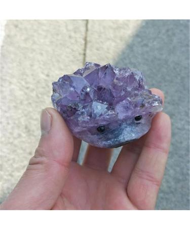Natural Crystal Quartz Hedgehog Animals Carved Amethyst Cluster Stone 45mm Crystal Cluster 1PC - Buy Online on GoSupps.com