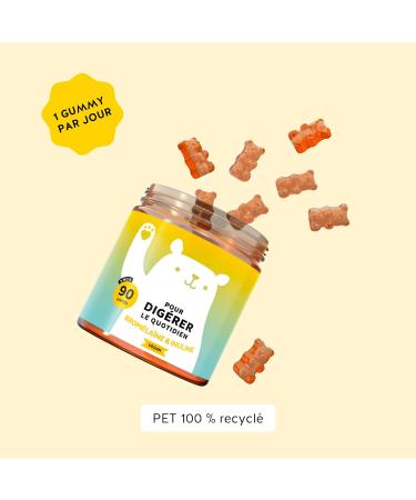Pour Dig rer le Quotidien - Brom la ne & Inuline - avec Vitamine B6 Bacillus coagulans 1 milliard d'UFC - 90 unit s (3 mois) - Sans Sucre Ajout Vegan - Bears with Benefits 1 unit (Lot de 90) - Buy Online on GoSupps.com