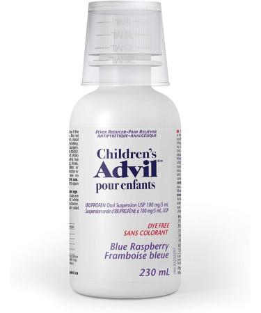 Children's Advil Dye Free Suspension Blue Raspberry 230 Milliliter 230 ML Blue Raspberry - Buy Online on GoSupps.com