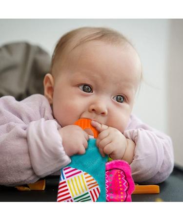 Teytoy 2 Pcs Crinkle Baby Toys with Teether | Newborn Teething Sensory Bib | Soft Snuggle Security Blanket for Unisex Babies 0-36 Months - Owl and Deer Design - Buy Online on GoSupps.com