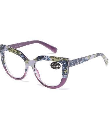 100 Classic Floral Oversized Cat Eye Blue Light Glasses for Women - Anti-Glare Reading Glasses - 3-Pack Spring Hinges - Stylish 3.0x Magnification - Buy Online on GoSupps.com