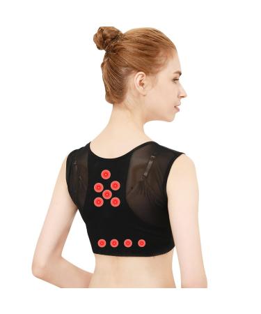 Posture Corrector for Women Under Clothes Invisible Posture Corrector Back Brace for Posture To Support The Neck Back Shoulder Back (S/M/L/XL) (Color : Black Size : XL) XL Black