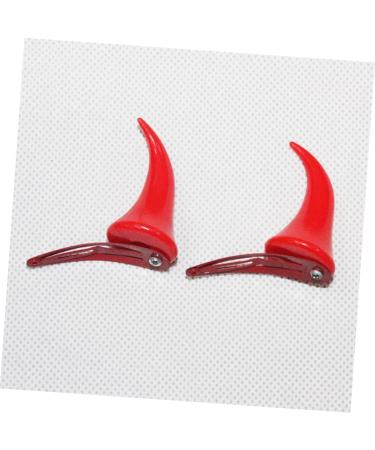 Beavorty 2 Pairs decorative hair clips devil horns hair clips devil horns for men horns clips red horn hair clips demon horns hairpins mens devil horns child halloween headband - Buy Online on GoSupps.com