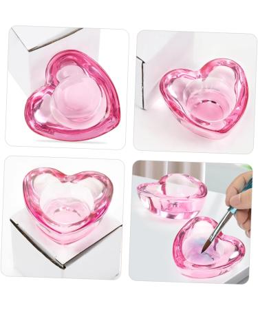 Healeved Nail Cup Glass Nail Art Dish Glass Dish for Acrylic Nails Nail Dappen Dish Nail Art Dish Cup Nail Art Equipment Crystal Nail Art Dappen Bowl High Transparency Crystal Glass Pink - Buy Online on GoSupps.com