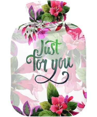 NAANLE 2L Flower Pattern Hot Water Bottle - Large Transparent Warm-Up Bag for Bed Hand & Foot Pain Relief Heat & Cold Therapy - Buy Online on GoSupps.com