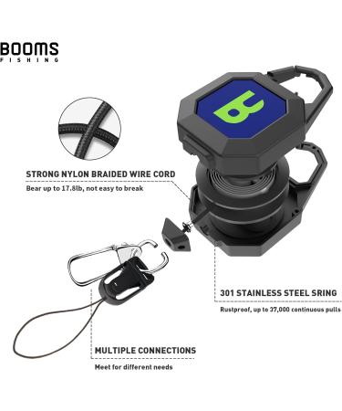 Booms Fishing RG4 2-Pack Retractable Gear Tether | Heavy Duty Locking Fly Fishing Retractor | 27.5 Steel Cord | Black 7.7oz (2 Pack) - Buy Online on GoSupps.com