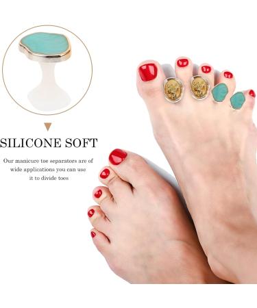 Uonlytech 8Pcs Resin Leaf Toe Separators for Women - Pedicure Toe Spacers for Nail Art Dividers - Buy Online on GoSupps.com