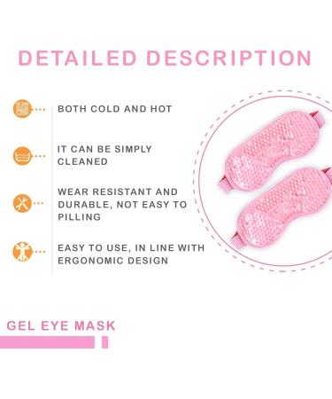 HiFineCare Cold&Hot Gel Bead Eye Mask for Puffy Eyes - Pink (2pcs) - Buy Online on GoSupps.com
