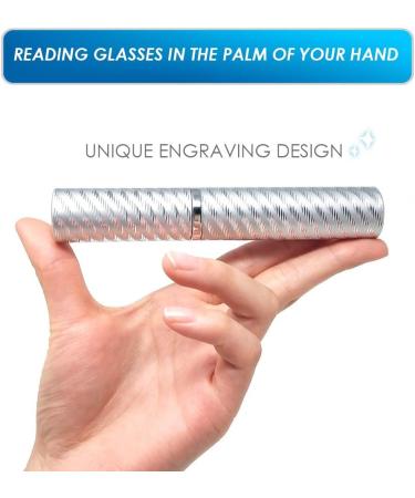 LUFF 2 Pack Mini Reading Glasses - Portable Unisex Readers w/ Pen Clip Case | 2.0X Magnification for Easy Use - Buy Online on GoSupps.com