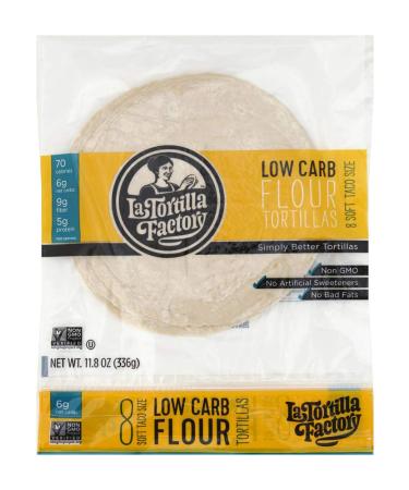 LA TORTILLA FACTORY TORTILLA FLOUR 8CT LOWCRB 11.8OZ Flour tortillas 11.8 Ounce (Pack of 1)