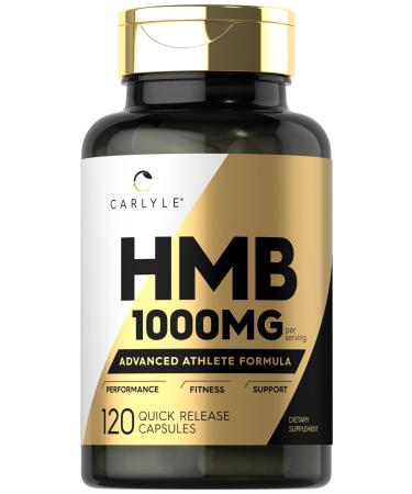 Carlyle HMB Supplement for Men & Women | 1000 mg | 120 Capsules | Advanced Athlete Formula | Non-GMO and Gluten Free