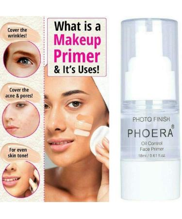 PHOERA Primer Pore Invisable Matte Photo Finish Face Makeup Pore filler Primer Base Oil Free Full Coverage Make Up Base Concealer Long Lasting Flawless Pores Minimiser Liquid Moisturizing (18ml) 18 ml (Pack of 1) - Buy Online on GoSupps.com