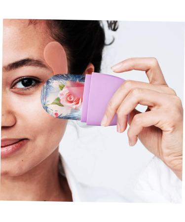 Silicone Face Ice Tray & Roller Tool - Beauty Ice Mold for Glowing Skin | 11.5x7cm Purple - Shop Internationally - Buy Online on GoSupps.com