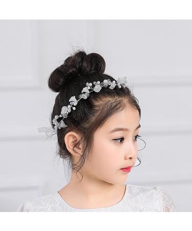 Rhinestone Bridal Headband 1Piece Wedding Headband Pearl Flower Leaf Headpieces for Wedding Engagement Valentine'S Day Gift for Bride Bridesmaid Girls (Silver) Style 1 - Buy Online on GoSupps.com