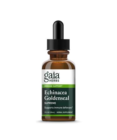 Gaia Herbs Echinacea Goldenseal Supreme - Goldenseal Root Herbal Nutrient Complex for Immune Support - Convenient Liquid Extract - Soy Dairy & Gluten Free - 1 oz