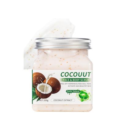 AmourGlint Exfoliating Body Scrub Body Scrub Exfoliator Exfoliator with fruit extract exfoliating makes the skin exceptionally smooth and soft suitable for all skin types coconut 350ml coconut 400 g Pack of 1